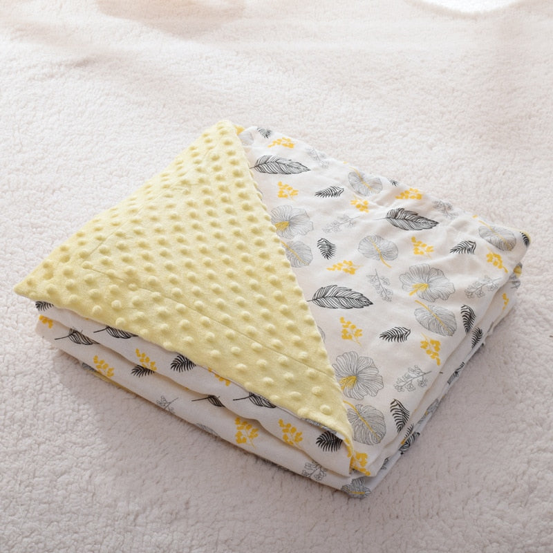 Cream Newborn Cotton Baby Blankets 