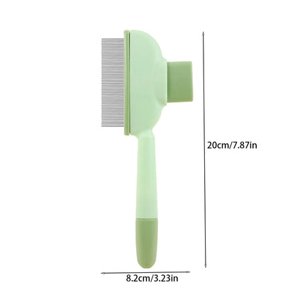 Dual-Purpose Comb for Cats/Dogs - Floating Teeth Hair Remover Brush with Needle Design for Pet Grooming Tool