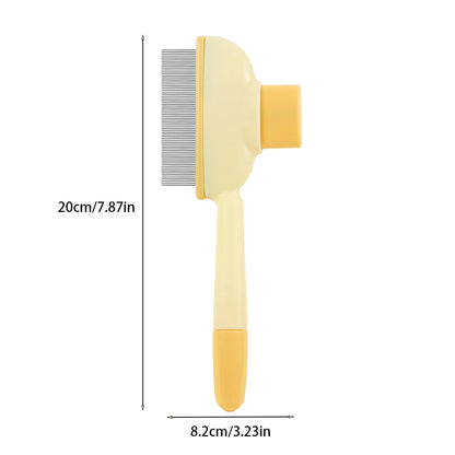 Dual-Purpose Comb for Cats/Dogs - Floating Teeth Hair Remover Brush with Needle Design for Pet Grooming Tool