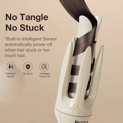 Automatic Hair Curler 28mm Negative Ions Electric Ceramic Curling Hair Stick Rotating Curl Waves Anti-Tangle Curling Iron Styler