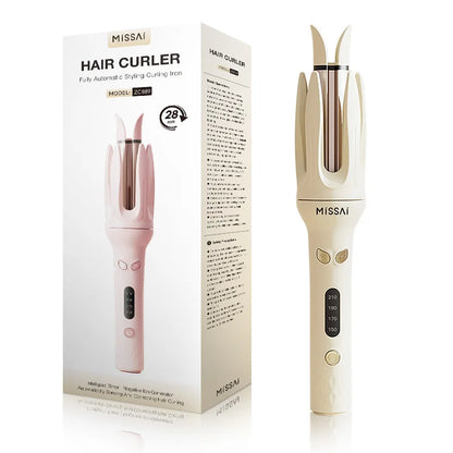 Automatic Hair Curler 28mm Negative Ions Electric Ceramic Curling Hair Stick Rotating Curl Waves Anti-Tangle Curling Iron Styler
