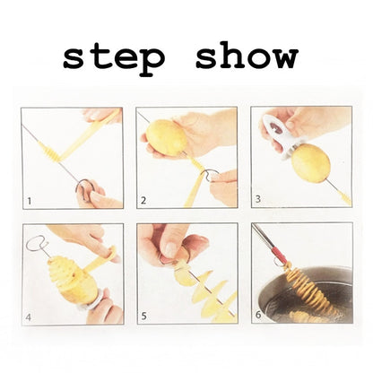 Stainless Steel  Plastic Rotate Potato Slicer