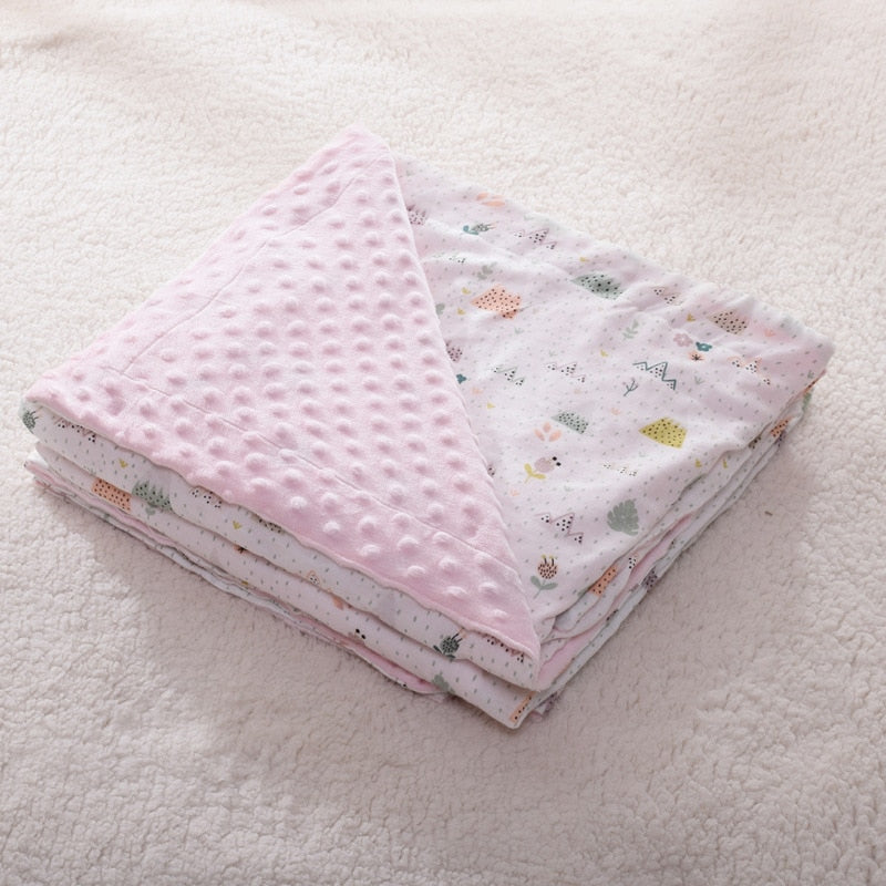 Pink Cotton Baby Blankets Newborn