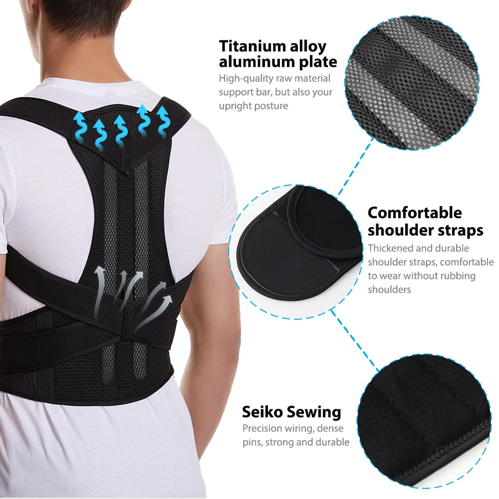 Posture Corrector Adjustable Back Trainer Unisex