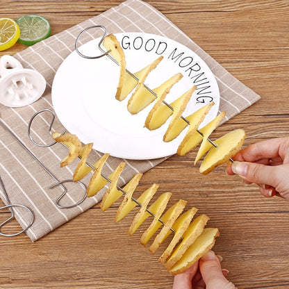 Stainless Steel  Plastic Rotate Potato Slicer