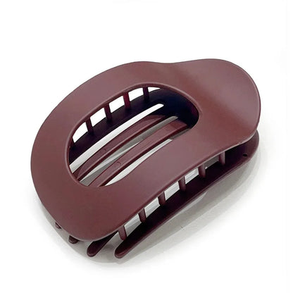 PC Hair Claw Clip for Women New Design Leopard Matte Curved Flat Styling Barrettes Acrylic Lying Down Hair Accessories