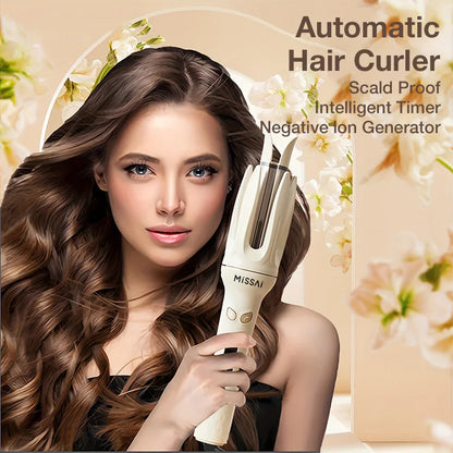 Automatic Hair Curler 28mm Negative Ions Electric Ceramic Curling Hair Stick Rotating Curl Waves Anti-Tangle Curling Iron Styler