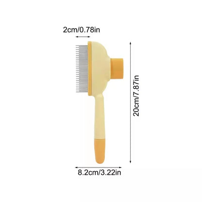 Dual-Purpose Comb for Cats/Dogs - Floating Teeth Hair Remover Brush with Needle Design for Pet Grooming Tool