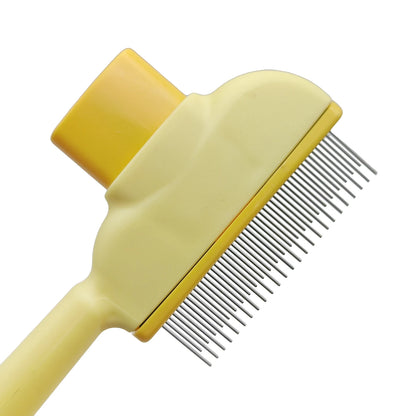 Dual-Purpose Comb for Cats/Dogs - Floating Teeth Hair Remover Brush with Needle Design for Pet Grooming Tool