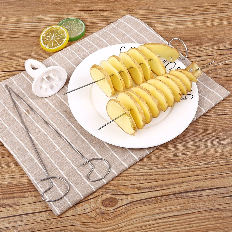 Stainless Steel  Plastic Rotate Potato Slicer