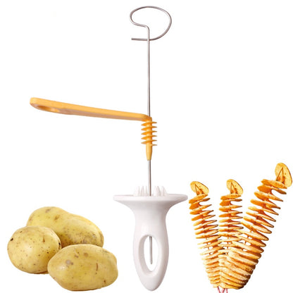 Stainless Steel  Plastic Rotate Potato Slicer