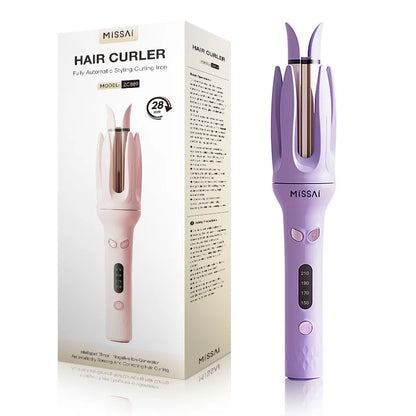 Automatic Hair Curler 28mm Negative Ions Electric Ceramic Curling Hair Stick Rotating Curl Waves Anti-Tangle Curling Iron Styler