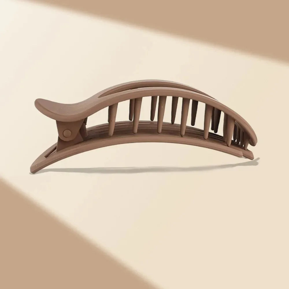 PC Hair Claw Clip for Women New Design Leopard Matte Curved Flat Styling Barrettes Acrylic Lying Down Hair Accessories