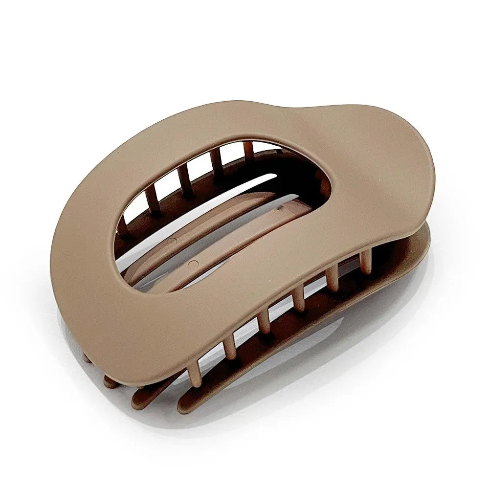 PC Hair Claw Clip for Women New Design Leopard Matte Curved Flat Styling Barrettes Acrylic Lying Down Hair Accessories