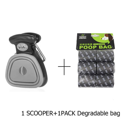 Pet Dog Poop Bag Dispenser Travel Foldable Pooper Scooper Poop Scoop Clean Animal Waste Picker Cleaning Tools Pet Products