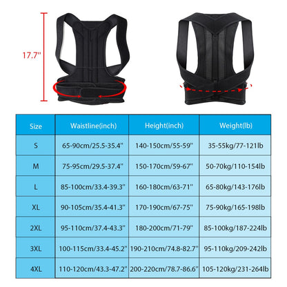 Posture Corrector Adjustable Back Trainer Unisex