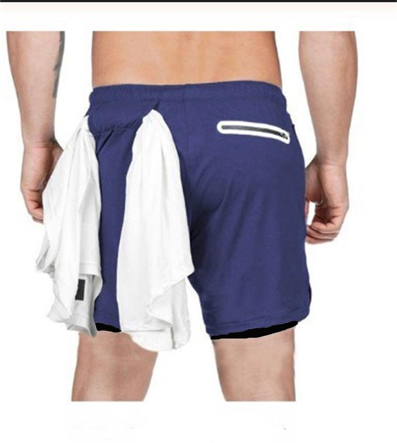 Blue pocket Men Gym Running Shorts