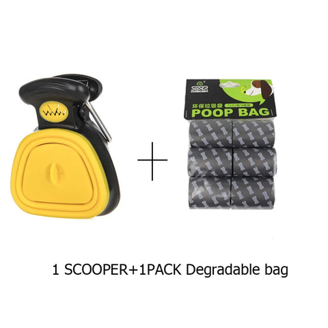 Pet Dog Poop Bag Dispenser Travel Foldable Pooper Scooper Poop Scoop Clean Animal Waste Picker Cleaning Tools Pet Products