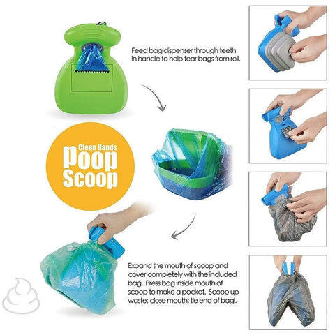 Pet Dog Poop Bag Dispenser Travel Foldable Pooper Scooper Poop Scoop Clean Animal Waste Picker Cleaning Tools Pet Products